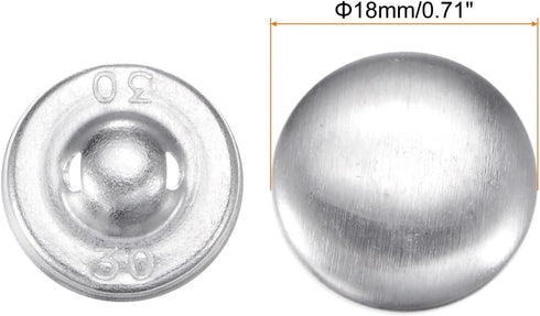 500 Set Button Supplies 30L(19mm/0.75") Aluminum Button Parts Making Accessories Metal Button Blanks for Button Maker Machine DIY...
