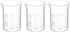 PATIKIL 3Pcs 10ml Low Form Glass Beaker, 3.3 Borosilicate Glass Graduated Printed Scale Measuring Cups with Spout for Kitchen Lab Liquids...