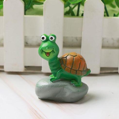 3Pcs Animal Sculpture Frog Ornament Turtle Resin Statue Animal Statue for Micro Landscape Flowerpot Lawn Yard Garden Fish Tank Ornament...