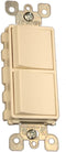 Leviton 5641-T 15 Amp, 120/277 Volt, Decora Single-Pole / 3-Way AC Combination Switch, Commercial Grade, Grounding, Light Almond......