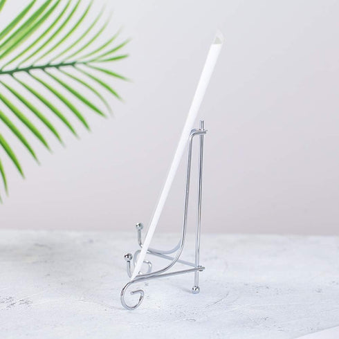 Artliving (2 pack 6" Iron Plate Stand, Silver Iron Easel Plate Display Photo Holder Stand, Displays Picture Frames, Cookbooks, Decorative Plates, ...