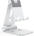OMOTON Foldable Cell Phone Stand, C4 Portable Aluminum Phone Holder, Adjustable Phone Dock Cradle Compatible with iPhone 14/13/12/11 Pro Max, Sams...
