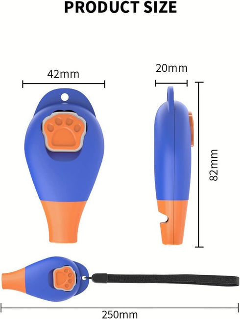 Dog Training Clicker with Whistle and Wrist Strap - Positive Behavior Reinforcer for Pets - All Ages, Puppy and Adult Dogs - Use to Reward and Tra...