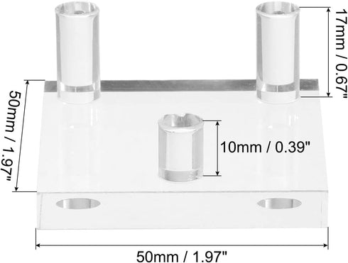 PATIKIL 2" x 2" x 1" Acrylic Display Stands, 4 Pack Display Easel Holder Crystal Display Stand for Mineral Gemstone, Clear...