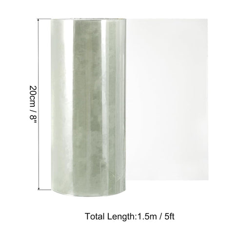 PATIKIL Waterproof Patch Seal Tape 8 in x 5 Ft, PVC Leak Proof Repair Tape Instant Sealing for HVAC Ducts, Roof Crack, Hoses Pipes, Awning, Clear...