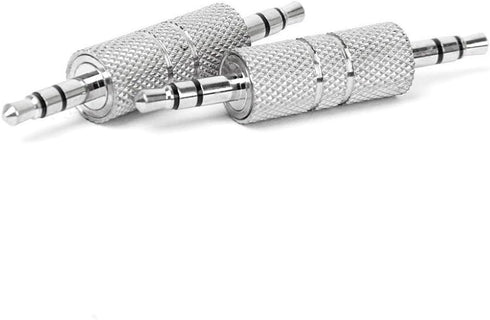 VizGiz 5 Pack 3.5mm Male to Male Coupler Extension Cable Joiner 1/8 inch TRS Stereo Audio Wire Adapter Jack Plug Connector for BT Receiver AUX-in ...