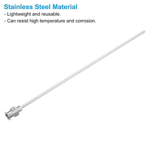 PATIKIL 14Ga x 5 Inch Stainless Steel Dispensing Needle Tips, 6Pcs Metal Glue Needle Tube Blunt Tips Luer Lock for Thick Glue Ink Lab, Silver...