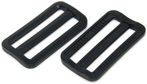 CooBigo 12 Pack Plastic Buckles for Straps 2 Inch Tri-Glide Slide, Plastic Slide Clip Heavy Duty Adjustable Webbing Tri-glides Slider Buckle for B...