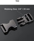 6 Set Metal Side Release Buckles 3/4"Adjustable Quick Release Zinc Clasps for 20mm Straps Webbing Bracelet Backpack...