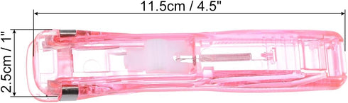 PATIKIL 4.5" x 1" Clam Clip Dispenser, 1 Set Binder Clam with 50 Pcs Clips for Binding Paper, Files, Office Documents, and Food Sealing, Pink...