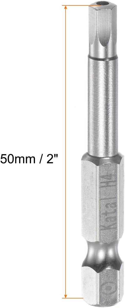 5pcs H4 Hex Screwdriver Bit 1/4" Hex Shank 2" Length Magnetic Security Screw Driver Power Tool...
