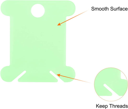 HARFINGTON 150pcs Embroidery Floss Bobbins, 1.5" x 1.4" with Thread Clips Plastic Floss Bobbins Cardboard for Cross Stitch Thread Organizer Holder...