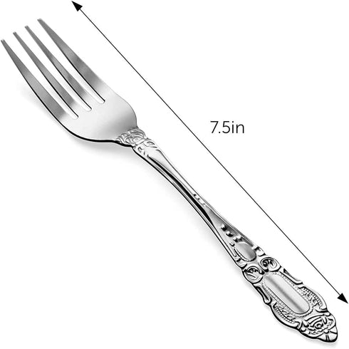 DecorRack 12pcs Dinner Forks, Stainless Steel, 7.5 inches, Flatware, Dishwasher Safe...