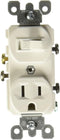Leviton 5225 15 Amp, 120 Volt, Duplex Style Combination Single Pole Switch/Receptacle, Grounding, White......