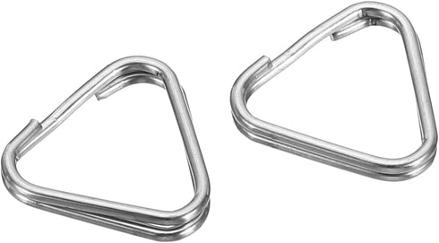 PATIKIL Camera Strap Lug Ring, 8 Pack Metal Triangle Split Ring Hook Adapter Universal for Camera Shoulder Strap, Silver Black...