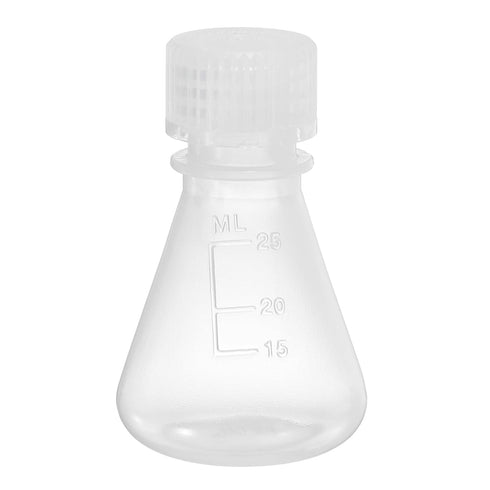 PATIKIL Erlenmeyer Flask, 25ml Narrow Mouth Graduated Flasks Plastic Flasks with Printed Graduation for Lab Experiment Chemistry Science Study...