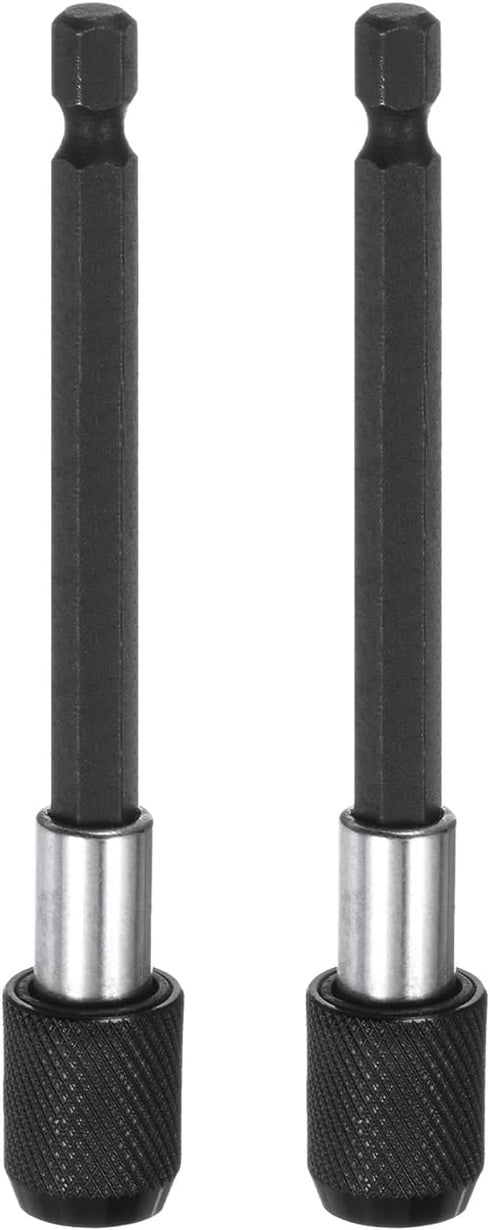 2pcs 100mm Magnetic Screwdriver Bits Holder Extension Quick Release Drill Bit Chuck Adapter with 1/4" Hex Shank for Socket Driver Adapter Power To...