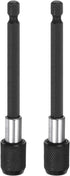 2pcs 100mm Magnetic Screwdriver Bits Holder Extension Quick Release Drill Bit Chuck Adapter with 1/4" Hex Shank for Socket Driver Adapter Power To...