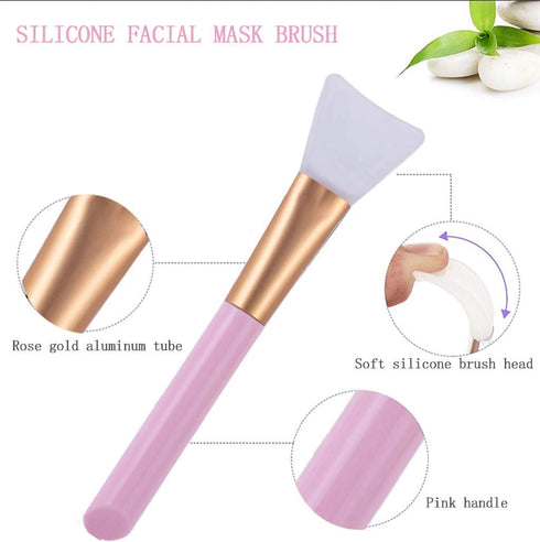 Akstore 3PCS Silicone Face Mask Brush,Mask Beauty Tool Soft Silicone Facial Mud Mask Applicator Brush Hairless Body Lotion And Body Butter Applica...