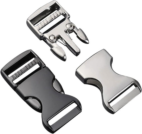 6 Set Metal Side Release Buckles 3/4"Adjustable Quick Release Zinc Clasps for 20mm Straps Webbing Bracelet Backpack...