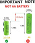 AA Ni-Cd 1.2V 2/3AA 600mAh Rechargeable Battery - 6pcs Green...