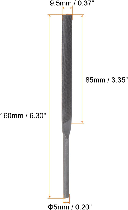 4pcs Pneumatic Flat Files Set 5mm x 85mm Hardened Bearing Steel Middle Cut Teeth Hand Tools for Metal Wood Sharpening...