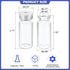 PATIKIL 10ml Sample Vials, 10 Pack Lab Empty Vials with Butyl Rubber Stopper and Crimp Top Caps Borosilicate Glass Vial, Transparent...