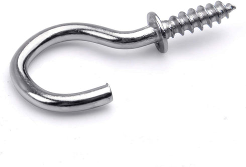 Aylifu Ceiling Screw Hooks, 100 Pieces 1/2 Inch Cup Hooks Screw-in Hooks for Hanging Plants Mug Cup, Silver...