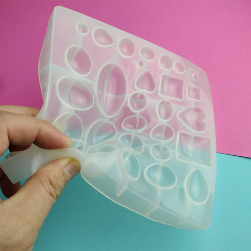 Jewelry Casting Molds,Gem Jewelry Silicone Casting Mold, for Resin Epoxy DIY Crafting, Earring, Pendant, Studs Jewelry Making (Small)...