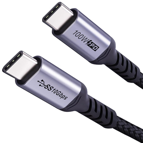 Short USB C to USB C Cable (1.5ft 2 Packs), 3.1 Gen 2 10Gbps 100W 4K USB C Video High Speed Data Transfer Fast Charging Cord Compatibile with Sams...