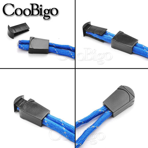 25pcs Zip Clip Buckle Zipper Pulls Cord Rope Ends Lock Black for Paracord FLC135-B...