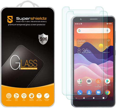 Supershieldz (2 Pack) Designed for ZTE Avid 579 Tempered Glass Screen Protector, Anti Scratch, Bubble Free...
