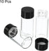 PATIKIL 5mL Reagent Media Bottle, 10 Pack Round Glass Storage Bottles Plastic Screw Cap for Lab Home, Clear...
