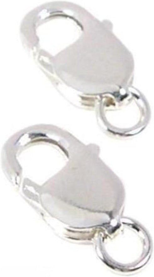 2 Sterling Silver Lobster Claw Clasps Large Bracelet...