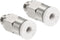 PATIKIL M5 Push to Fit 3mm OD Hose Connect Fittings, 2 Pack Straight Coupling Adapter for Gas Pneumatic Air Flow Transition, White & Silver Tone...