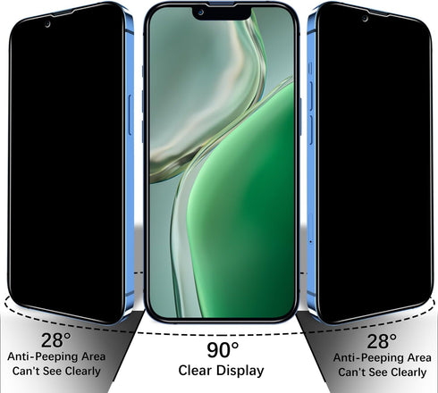 (2 Pack) HPTech Privacy Screen Protector Designed for iPhone 13 and iPhone 13 Pro 6.1-inch Anti-Spy Tempered Glass, Anti Scratch, Bubble Free......