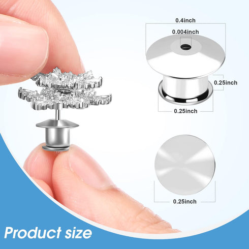 20PCS Locking Pin Back Locking Pin Keeper Clasp, Metal Pin Backing for Brooch Enamel Lapel Pin Lock...
