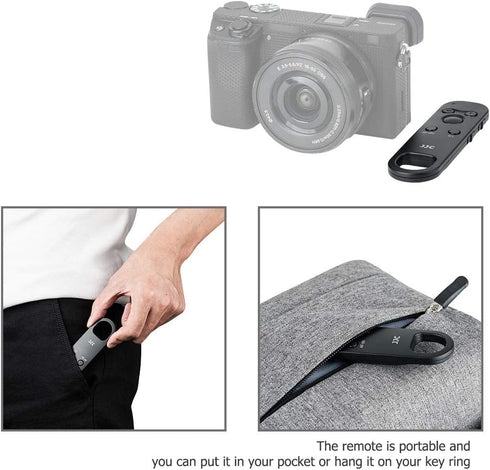 JJC Wireless Bluetooth Remote Control Replaces Sony RMT-P1BT for Sony A7R5 A7M4 ZV-E1 ZV-1F ZV-1 II ZV1 ZV-E10 FX30 A1 A7C II A7CII A6700 A6600 A6...