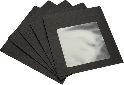 PATIKIL Full Face Window Envelopes 10 Pack 7'' Clear Single Sided for Mailing Statement Photos Catalogs, Black...