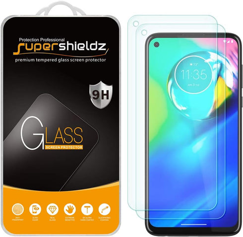 Supershieldz (2 Pack) Designed for Motorola Moto G8 Power Tempered Glass Screen Protector, Anti Scratch, Bubble Free...