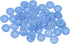 50pcs 20L Sewing Buttons 1/2"(12.5mm) Resin Round Flat 4-Hole Craft Buttons for Sewing Clothing and DIY, Light Blue...