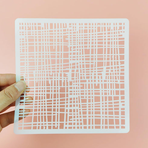 16 Pcs Layering Stencils for Painting, 6"x6" Mixed Texture Trees Flowers Leaves Dots Checkered Buffalo Crackle Splatter Stencils for Painting on C...