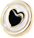 20 pcs Electroplating Golden Circles Enamel Black Heart Sewing Metal Shank Coat Buttons -23mm -7/8"...