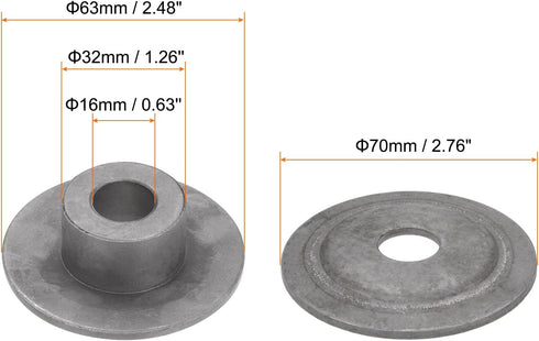2pcs Bench Grinder Arbor Washer Flange 1.26" OD x 0.63" ID Carbon Steel Tool Parts for Bench Grinder Polisher...