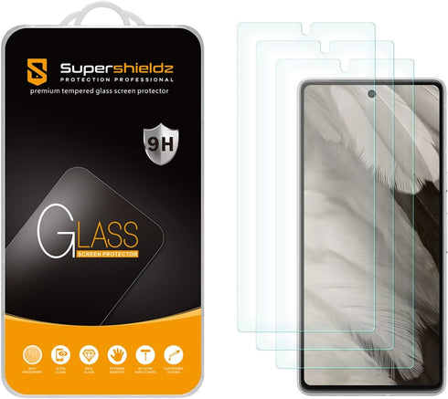 Supershieldz (3 Pack) Designed for Google Pixel 7a Tempered Glass Screen Protector, 0.33mm, Anti Scratch, Bubble Free......