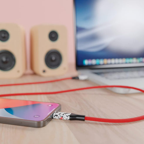 Disney Minnie Mouse 6FT Replacement iPhone Charger Fast Charging – MFI Certified Braided USB Charging Cable High Speed Data Sync Compatible with A...