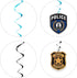 Sumind 25 Pcs Police Party Decorations Birthday Party Hanging Swirls Police Academy Graduation Gifts Hanging Decor Spirals Swirls...