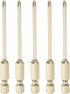 5pcs PH0 Phillips Head Screwdriver Drill Bit 3" Length 0.12" Dia 1/4 Inch Hex Shank S2 Steel Magnetic Cross Head for Power Tool...