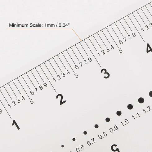 Film Flexible Ruler 6 Inch 1mm Scale PET Plastic Covered Folding Straight Ruler Calibration Soft Ruler Measuring Tool for Factory, Transparent...