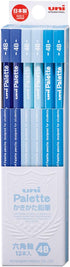 Mitsubishi Pencil K55604B Uni-Palette, 4B, Pastel Blue, 1 Dozen...